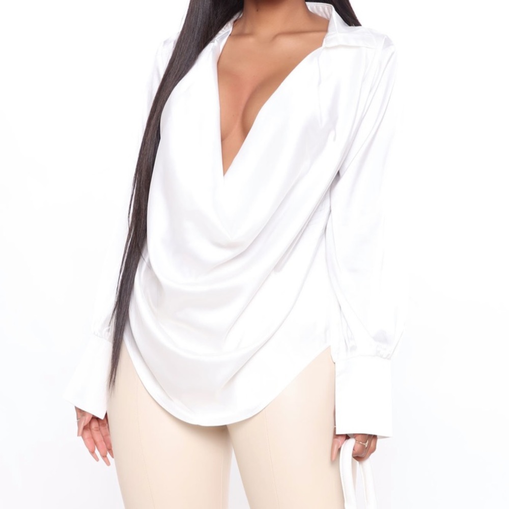 White satin top